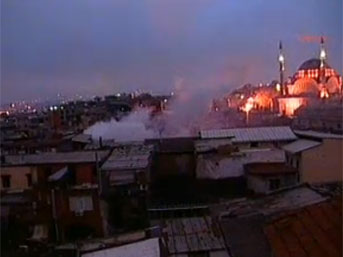 İstanbul Kapalıçarşıda Yangın Görüntüleri