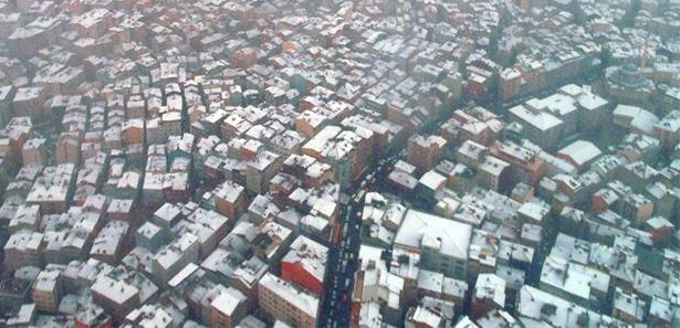 Sapphire Kulesinden İstanbulda Kar Görüntüleri